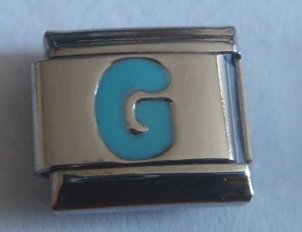 Letter G blauw